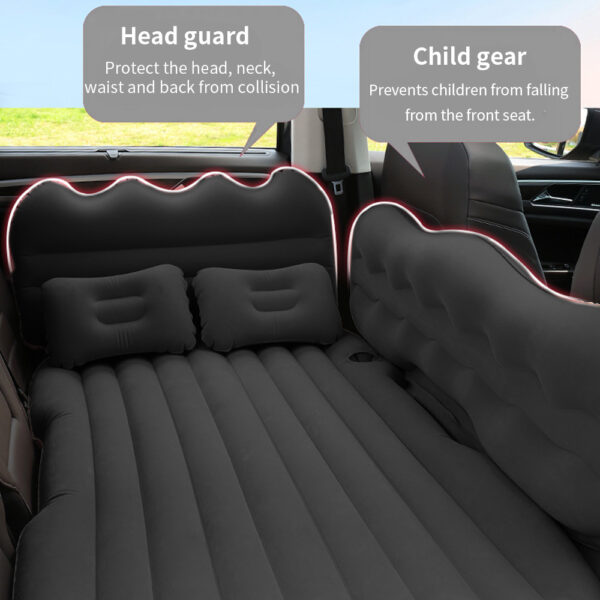 Ensemble de Matelas Gonflable pour Siège Arrière de Voiture avec Accessoire Oreiller – Image 6