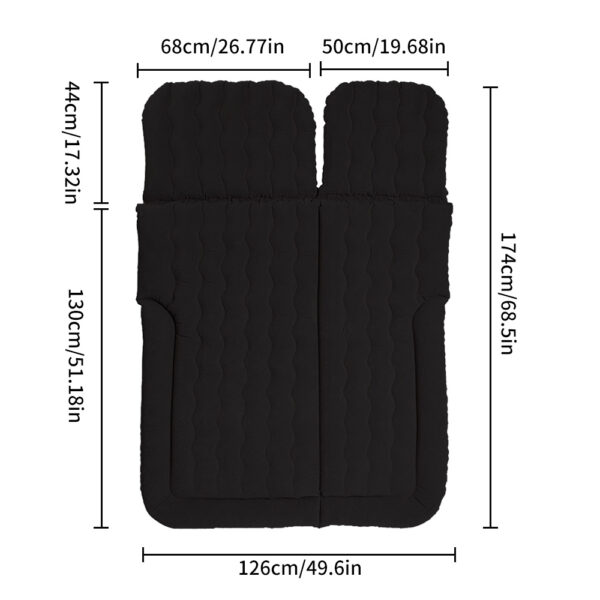 Ensemble de Matelas Gonflable pour Siège Arrière de Voiture avec Accessoire Oreiller – Image 8