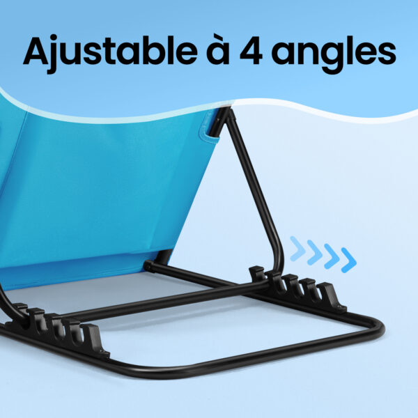 Lot de 2, Chaise Longue, avec Appui-tête, Dossier Inclinable – Image 7