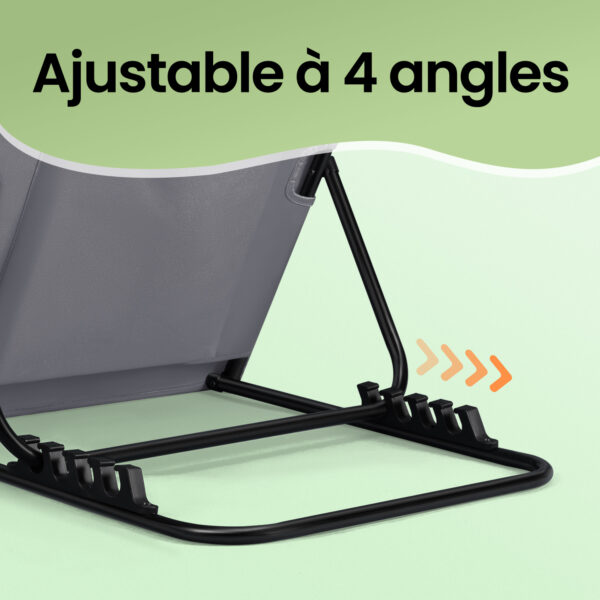 Lot de 2, Chaise Longue, avec Appui-tête, Dossier Inclinable – Image 15