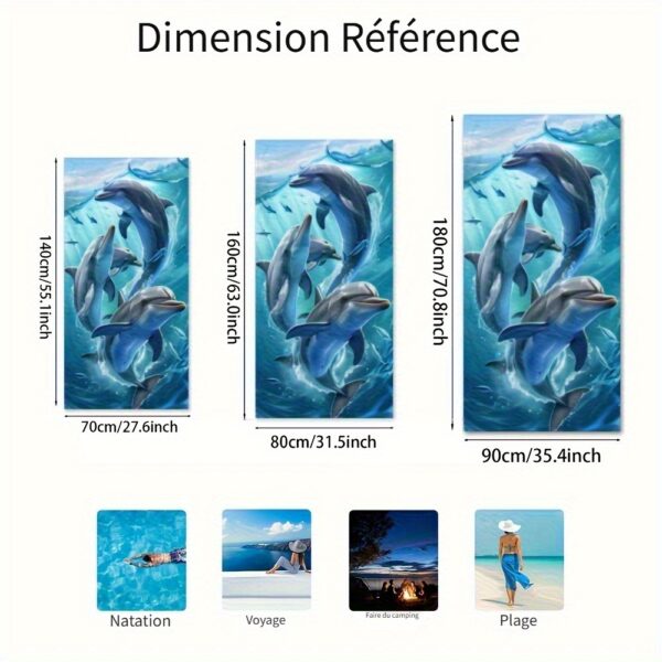 Serviette de plage Dolphin – Image 4