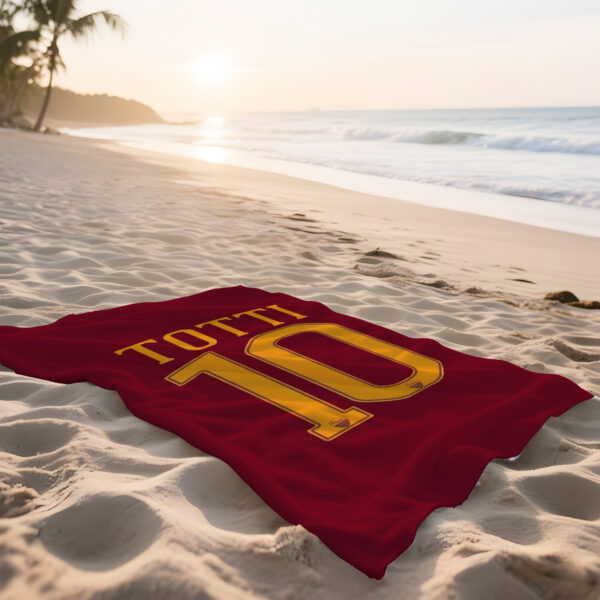 Serviette de plage AS Roma Legend Totti No. 10, – Image 5