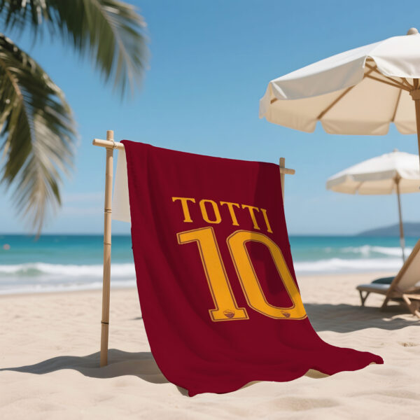 Serviette de plage AS Roma Legend Totti No. 10, – Image 4