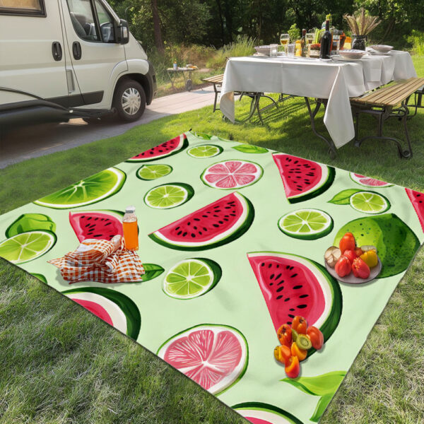 Drap de plage imprimée d'eau de melon et de citron – Image 2