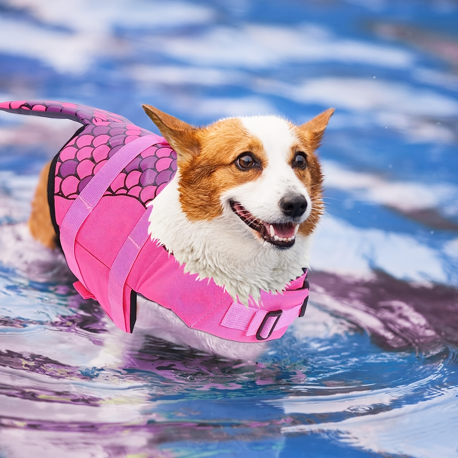 Veste de survie pour chien en forme de sirène requin – Image 5