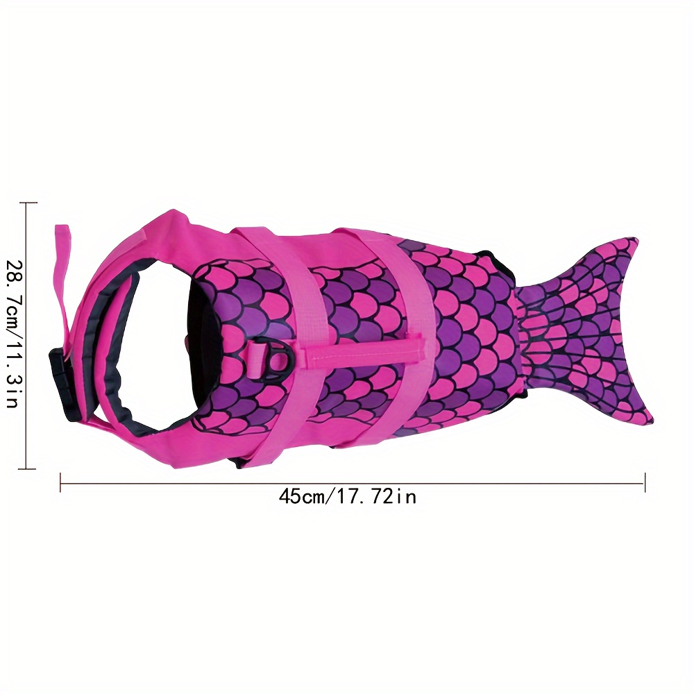 Veste de survie pour chien en forme de sirène requin – Image 2