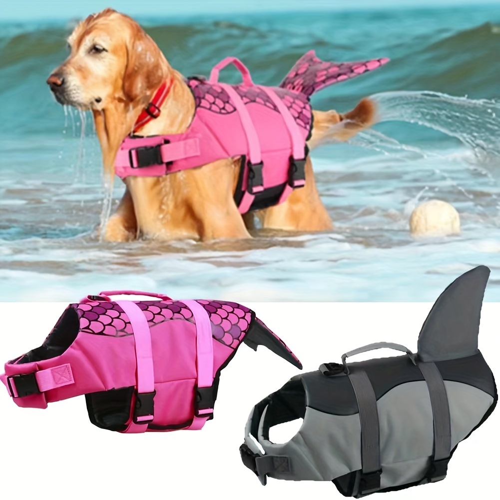 Veste de survie pour chien en forme de sirène requin