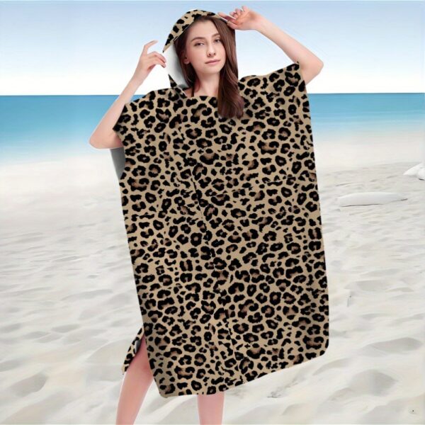 Poncho de plage leopard – Image 4