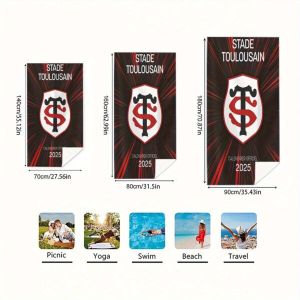 Serviette de plage calendrier officiel de Stade Toulousain 2025 – Image 4