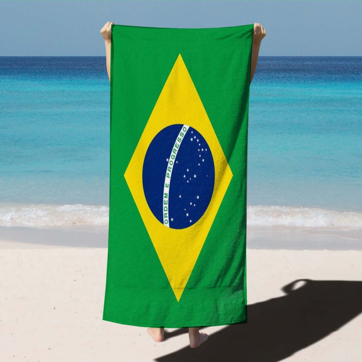 Serviette de plage drapeau brésilien – Image 2