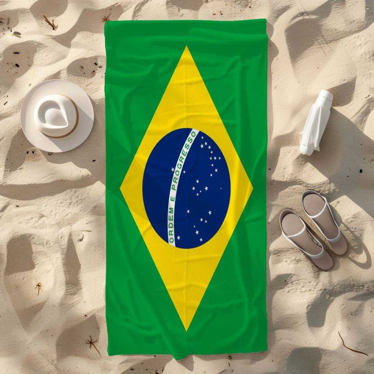 Serviette de plage drapeau brésilien – Image 5