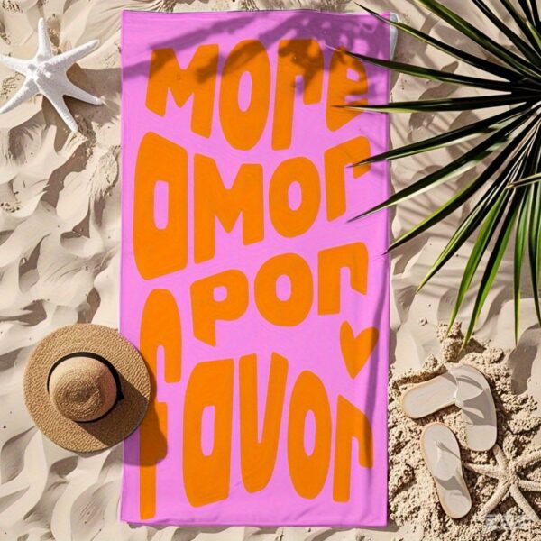 Serviette de plage "Plus d'amour, s'il vous plaît" – Image 2