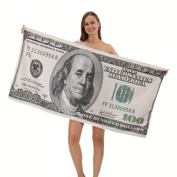 Serviette de plage Billet de 100$ – Image 2
