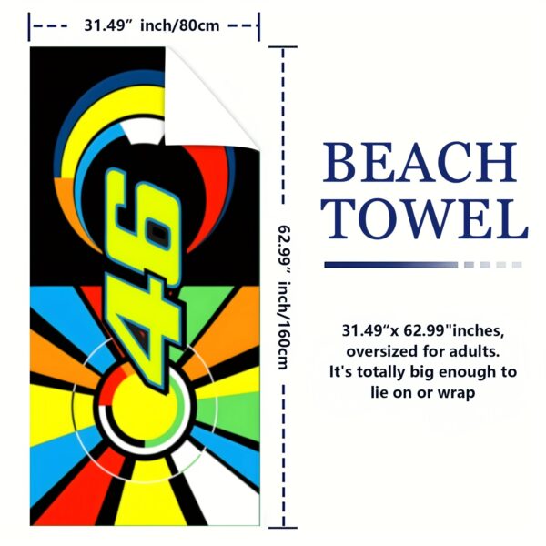 Serviette de Plage Motard Numéro 46 – Image 6