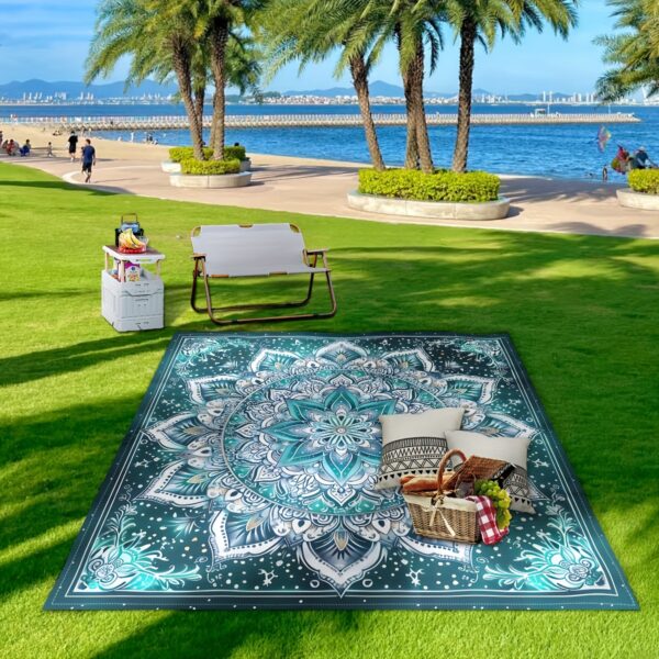 Drap de plage Imprimé Florale Bohème et Mandala – Image 7