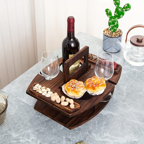 Étagère de rangement portable en bois multi-niveaux – Image 5