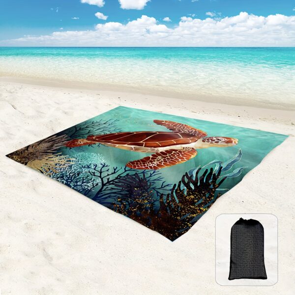 Drap de plage Motif de grande tortue de mer