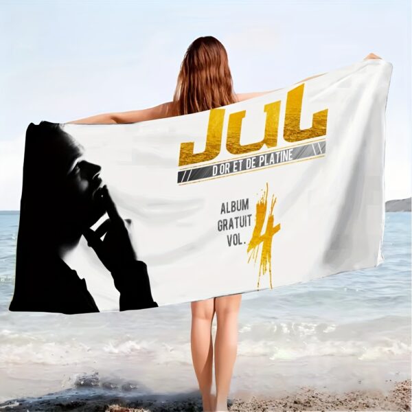 Serviette de Plage Rapper JuL "C'est Pas Des Lol" – Image 2