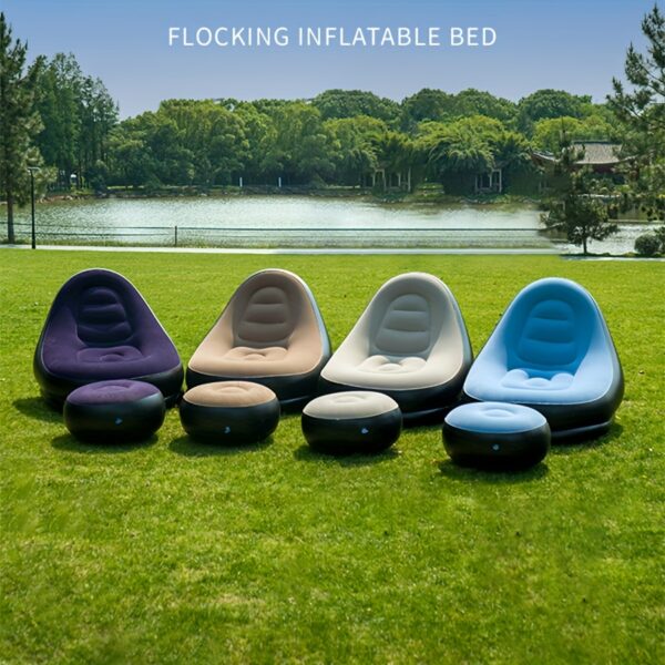 Chaise Longue Gonflable Pliable avec Dossier
