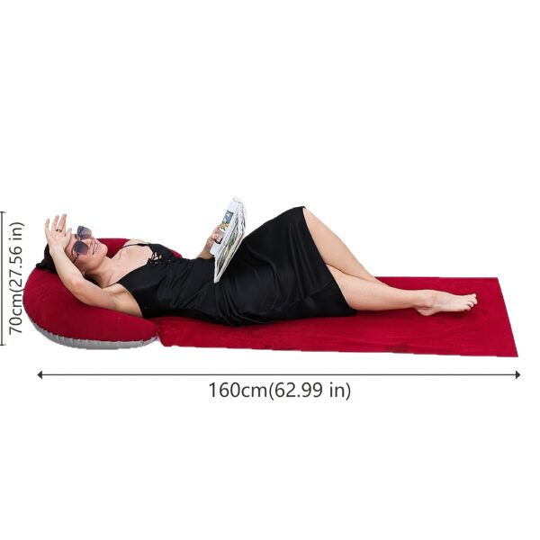 Tapis de Plage Gonflable pour 1 Personne avec Oreiller – Image 8