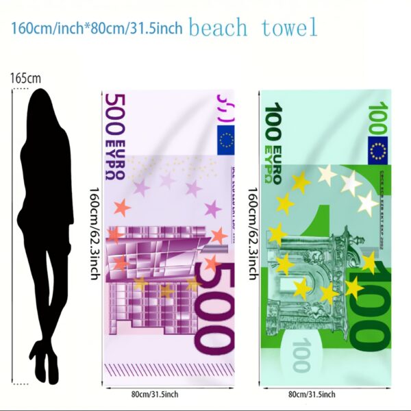 Serviettes de plage euros – Image 5