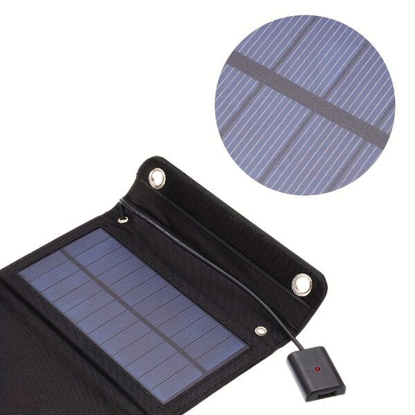 Chargeur de panneau solaire pliable 60W avec port USB – Image 7