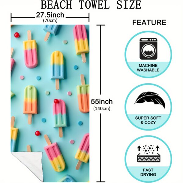 Serviette de Plage Motif Glace Coloré – Image 7