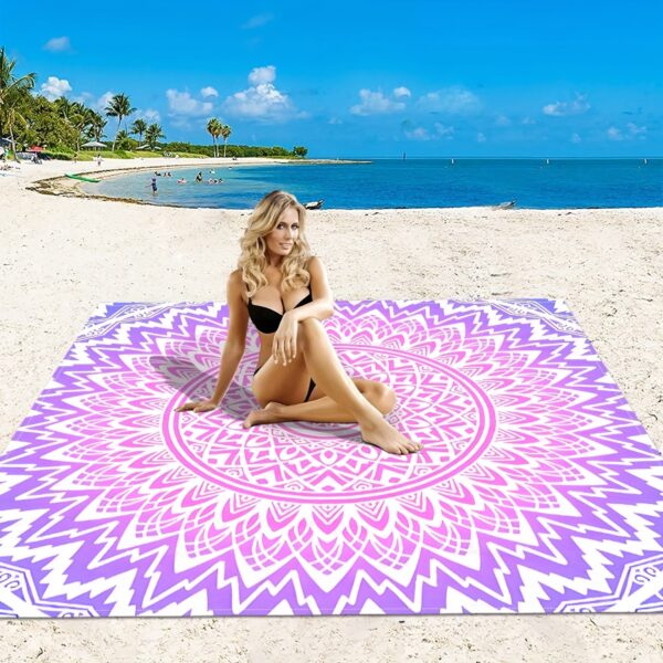 Drap de plage Bohème Mandala – Image 7