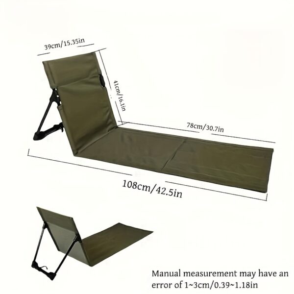 Chaise Longue Extensible Pliable avec Support en Alliage d'Aluminium – Image 5