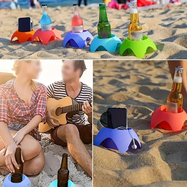 3pcs Plateaux de Tasses de Plage, Porte-tasses de Plage – Image 5