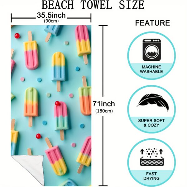 Serviette de Plage Motif Glace Coloré – Image 3