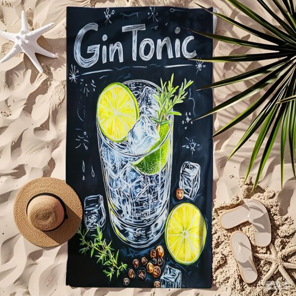 Serviette de plage Gin Tonic
