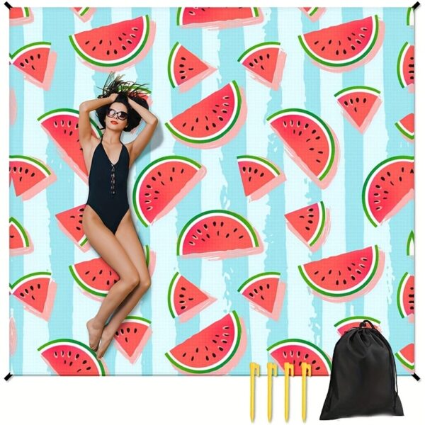 Drap de plage Anti-Sable Motif Tranche de Pastèque