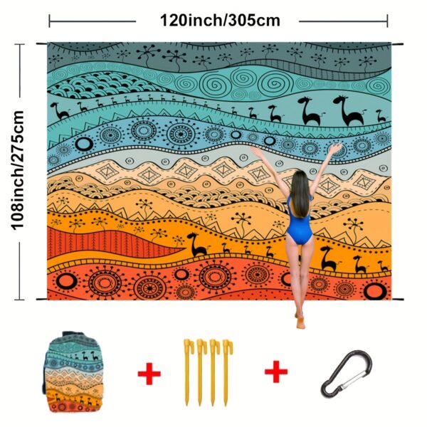 Drap de plage à motif tribal – Image 3