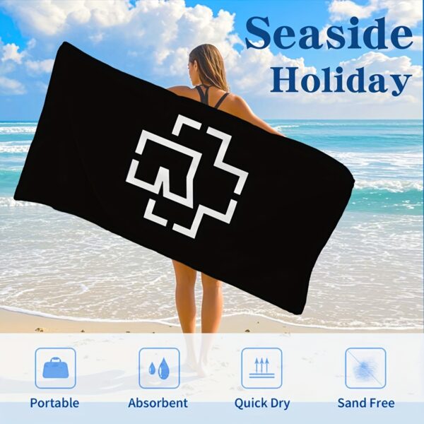 Serviette de Plage Noir & Blanc – Image 4