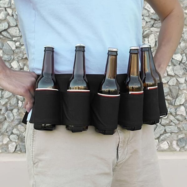 Ceinture à Bière Ajustable avec Porte-Cannes de Soda & Boisson – Image 4