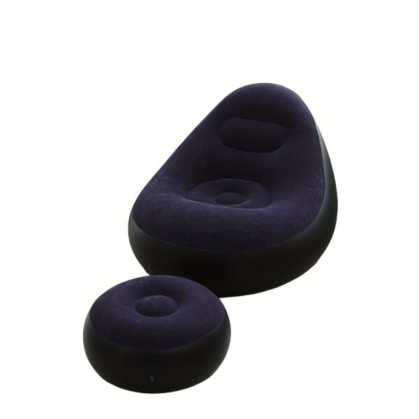 Chaise Longue Gonflable Pliable avec Dossier – Image 5