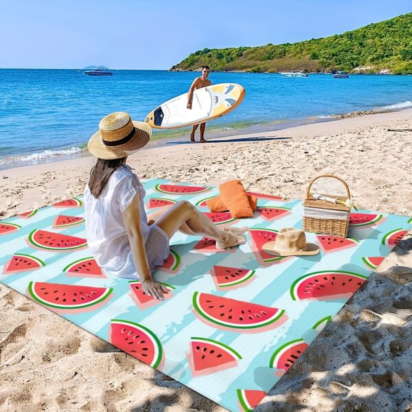 Drap de plage Anti-Sable Motif Tranche de Pastèque – Image 2