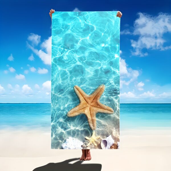 Serviette de Plage Étoile de Mer & Hippocampe