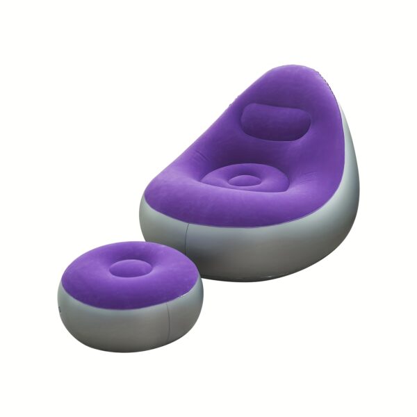 Chaise Longue Gonflable Pliable avec Dossier – Image 11