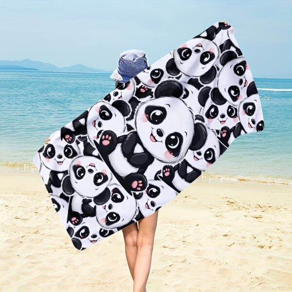 Serviette de Plage Panda Adorable – Image 2