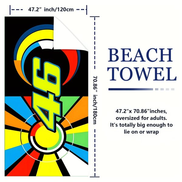 Serviette de Plage Motard Numéro 46 – Image 7