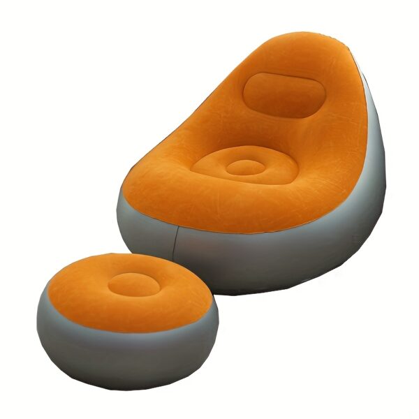 Chaise Longue Gonflable Pliable avec Dossier – Image 13