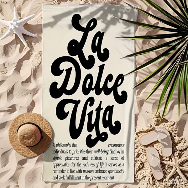 Serviette de Plage "La Dolce Vita" – Image 3