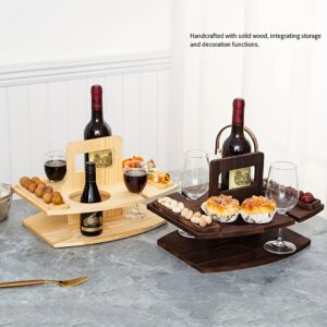 Étagère de rangement portable en bois multi-niveaux