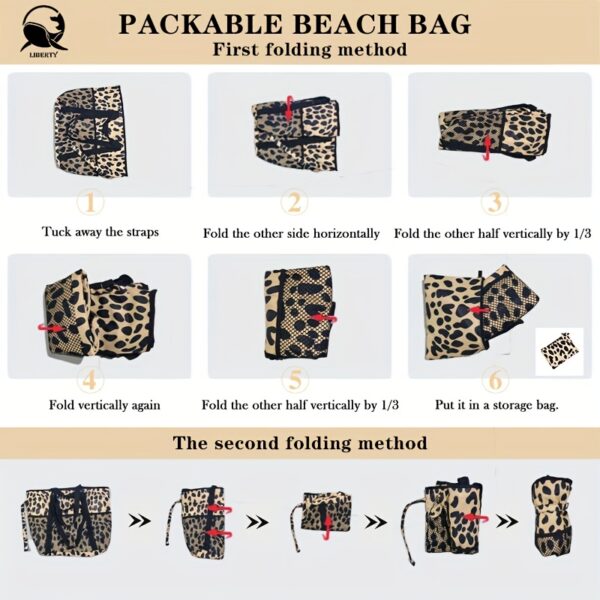 Sac de Plage Pliant Luxueux avec Grand Format – Image 9