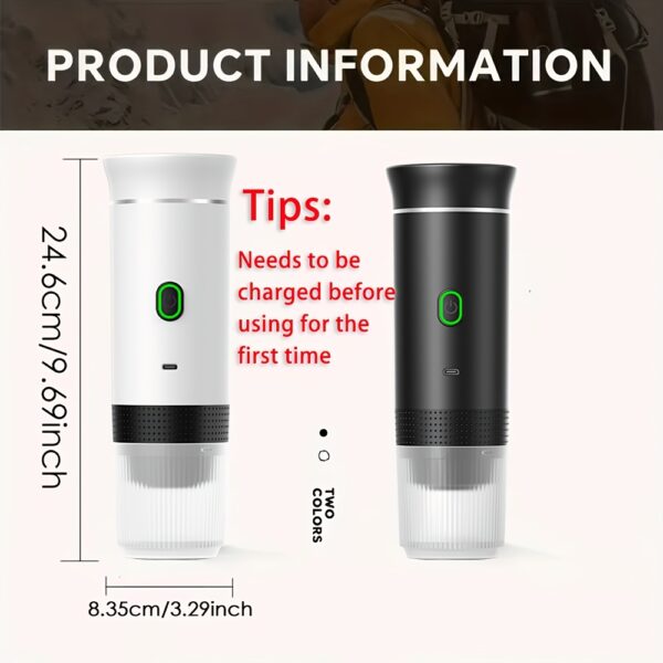 Cafetière expresso sans fil 3-en-1 – Portable, USB, chauffe rapide – Image 2