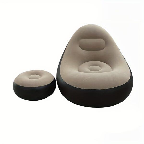 Chaise Longue Gonflable Pliable avec Dossier – Image 3