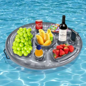 Porte-gobelet Gonflable en PVC Épais avec Sous-verre Multifonctionnel