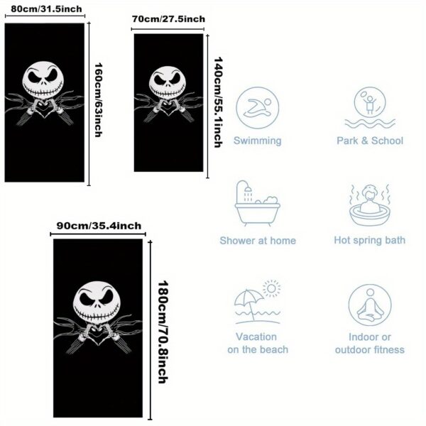 Serviette de Plage "The Nightmare Before Christmas" avec Jack Skellington g – Image 4